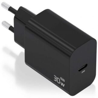 Cargador de pared gan aisens a110-0941/ 1xusb tipo-c/ 30w/ negro