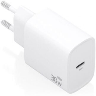 Cargador de pared gan aisens a110-0950/ 1xusb tipo-c/ 30w/ blanco
