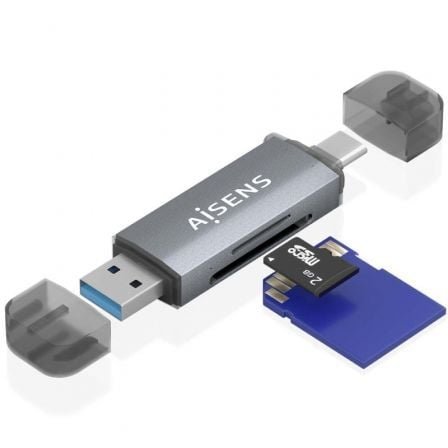 Lector de tarjetas externo aisens ascr-2ac08-gr/ usb 3.1 - Imagen 3