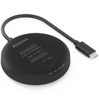 Dock usb 3.2 gen2 tipo-c para ssd m.2 nvme aisens asds-2m2n05-bk/ gris