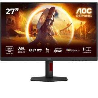 Monitor gaming aoc q27g4zr 27"/ qhd/ 0.3ms/ 260hz/ ips/ multimedia/ regulable en altura/ negro
