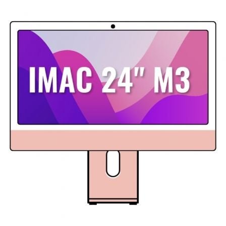 Apple imac 24" retina 4,5k / m3 8-core cpu/ 8gb/ 512gb ssd/ 10-core gpu/ rosa