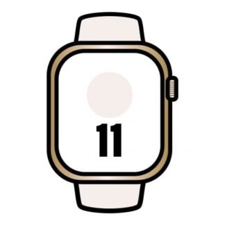 Apple watch series 11/ gps/ cellular/ 46mm/ titanio dorado/ correa deportiva rosa rubor m/l