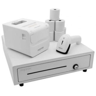 Pack approx apppospack4180wh v2 cajón portamonedas/ impresora térmica/ lector de códigos y rollos térmicos