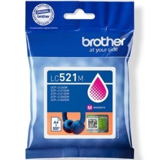 Cartucho de tinta original brother lc521m/ magenta