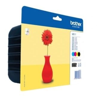 Cartucho de tinta original brother lc-121valbp multipack/ cian/ magenta/ amarillo/ negro