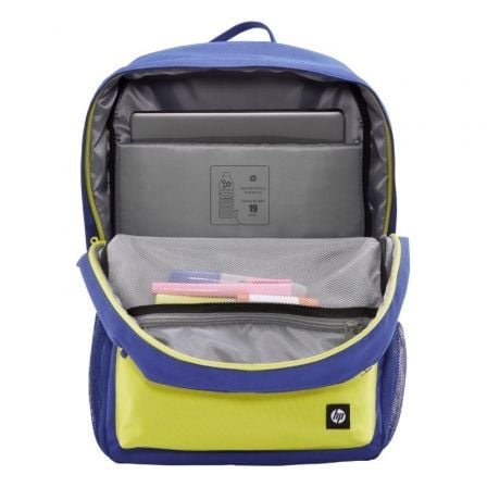 Mochila hp campus 7j596aa para portátiles hasta 15.6"/ azul y lima - Imagen 2