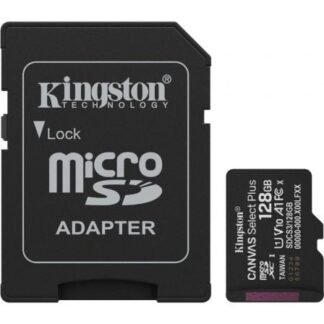 Tarjeta de memoria kingston canvas select plus 128gb microsd xc con adaptador/ clase 10/ 150mbs