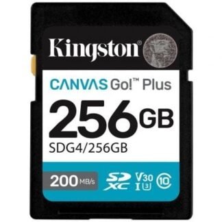 Tarjeta de memoria kingston canvas go! plus 256gb sd xc/ clase 10/ 200mbs