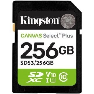 Tarjeta de memoria kingston canvas select plus 256gb sd xc/ clase 10/ 150mbs