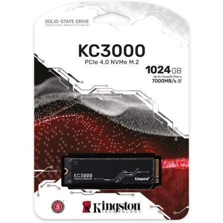 Disco ssd kingston kc3000 1tb/ m.2 2280 pcie gen4/ con disipador de calor/ full capacity - Imagen 3