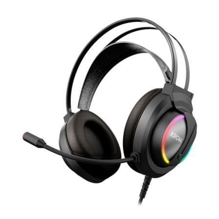 Auriculares gaming con micrófono krom kappa/ jack 3.5/ usb 2.0/ negros - Imagen 2