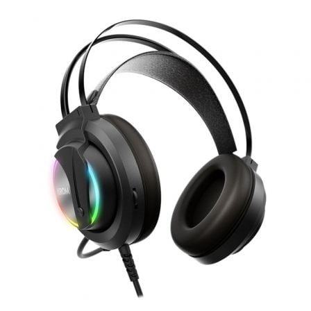 Auriculares gaming con micrófono krom kappa/ jack 3.5/ usb 2.0/ negros - Imagen 3