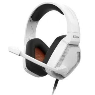 Auriculares gaming con micrófono krom kopa pro/ jack 3.5/ blancos