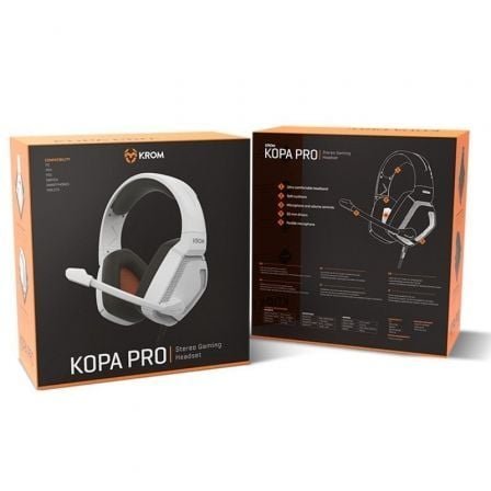 Auriculares gaming con micrófono krom kopa pro/ jack 3.5/ blancos - Imagen 5