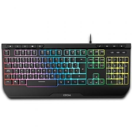 Pack gaming krom kenya/ teclado rgb + ratón óptico + alfombrilla + auriculares - Imagen 3