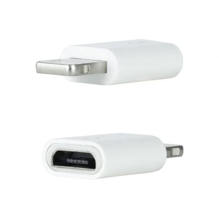 Adaptador micro usb 2.0 lightning nanocable 10.10.4100/ micro usb hembra - lightning macho/ blanco - Imagen 2