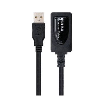 Cable alargador usb 2.0 nanocable 10.01.0211/ usb macho - usb hembra/ 5m/ negro