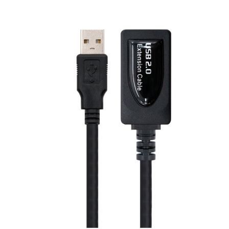 Cable alargador usb 2.0 nanocable 10.01.0211/ usb macho - usb hembra/ 5m/ negro