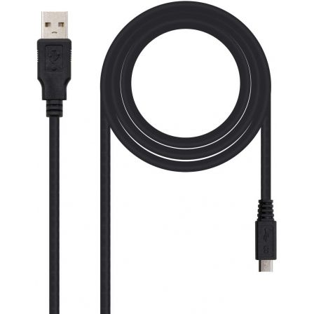 Cable usb 2.0 nanocable 10.01.0503/ usb macho - microusb macho/ 3m/ negro - Imagen 2