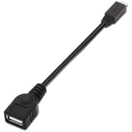 Cable usb 2.0 nanocable 10.01.3500/ microusb macho - usb hembra/ 15cm/ negro - Imagen 4