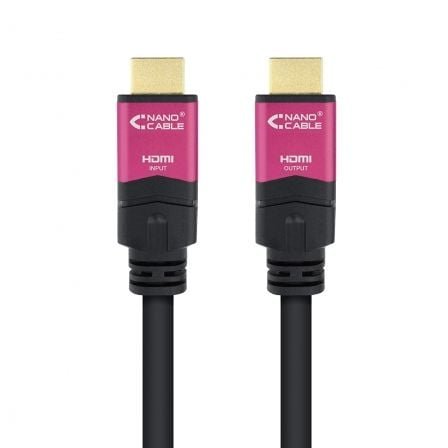 Cable hdmi 2.0 4k nanocable 10.15.3715/ hdmi macho - hdmi macho/ 15m/ negro - Imagen 2