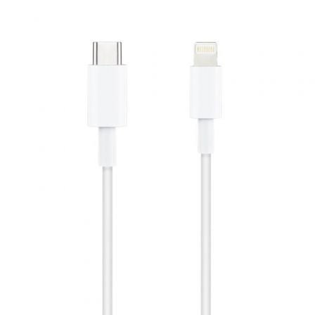 Cable usb 2.0 tipo-c lightning nanocable 10.10.0601/ usb tipo-c macho - lightning macho/ 1m/ blanco - Imagen 2