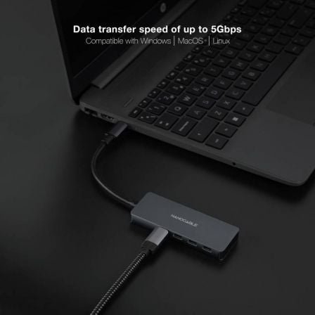 Hub usb tipo-c nanocable 10.16.4504/ 4xusb tipo-c/ gris - Imagen 4