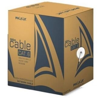 Bobina de cable rj45 utp phasak phr 6302 cat.6/ 305m/ gris
