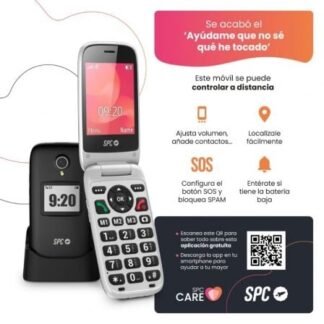 Teléfono móvil spc polaris para personas mayores/ 4g/ negro