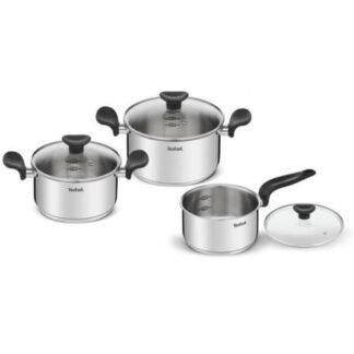 Batería de cocina tefal primary e308s674/ cazo ø16cm/ cacerola ø18cm/ cacerola ø20cm/ aluminio/ apta para inducción