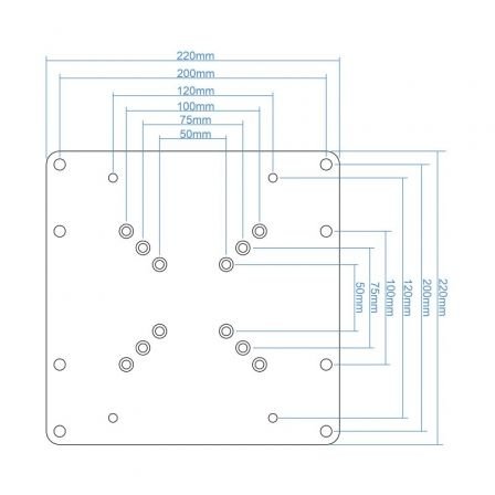 Soporte vesa 200x200 tooq vma0200-b para tv de 23-42"/ hasta 30kg - Imagen 3
