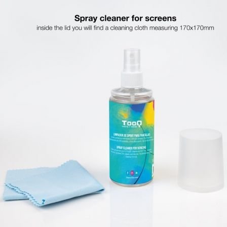 Kit limpiador de pantallas tooq tqsc0016/ spray 150ml + paño microfibra - Imagen 2