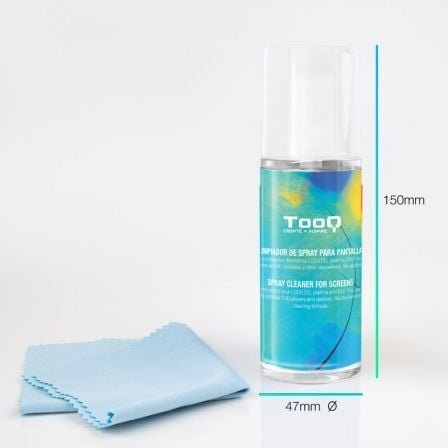 Kit limpiador de pantallas tooq tqsc0016/ spray 150ml + paño microfibra - Imagen 3