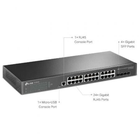 Switch gestionable tp-link omada tl-sg3428 28 puertos/ rj-45 10/100/1000/ sfp - Imagen 2