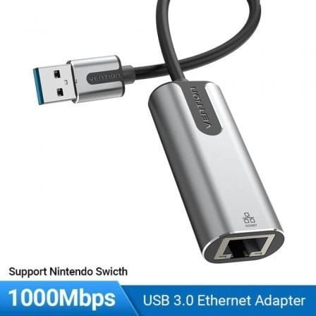 Adaptador usb 3.0 - rj45 vention cewhb/ 1000mbps - Imagen 2