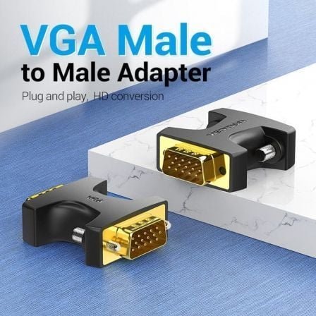 Adaptador vention ddeb0/ vga macho - vga macho - Imagen 2