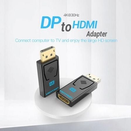 Adaptador hdmi 4k vention hbpb0/ displayport macho - hdmi hembra - Imagen 2