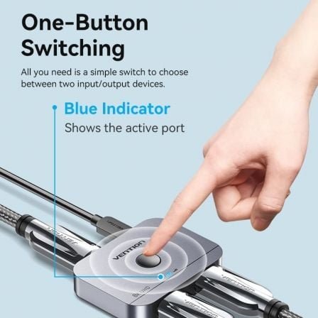 Switch conmutador 8k hdmi 2.1 bidireccional vention akph0 hdmi hembra/usb-c hembra - 2x hdmi hembra - Imagen 5