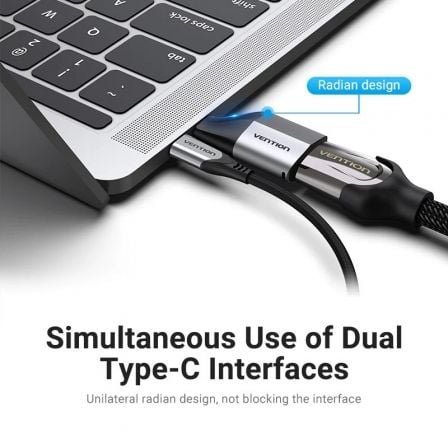 Adaptador usb tipo-c vention tcah0/ usb tipo-c macho - hdmi hembra - Imagen 3
