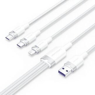 Cable usb 2.0 lightning vention ctpwg/ usb macho/ usb tipo-c macho - microusb macho - lightning macho/ hasta 60w/ 480mbps/