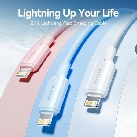 Cable usb 2.0 lightning vention lamwh/ usb macho - lightning macho/ 480mbps/ 2m/ blanco - Imagen 2