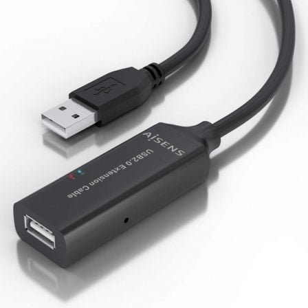 Cable alargador usb 2.0 aisens a101-0915/ usb macho - usb hembra/ 10m/ negro - Imagen 3