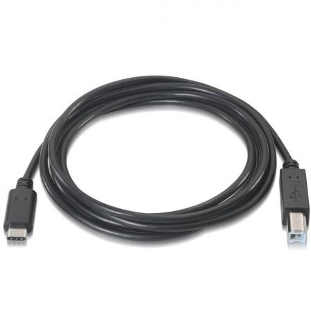 Cable usb 2.0 impresora aisens a107-0053/ usb tipo-c macho - usb tipo-b macho/ 480mbps/ 1m/ negro - Imagen 2
