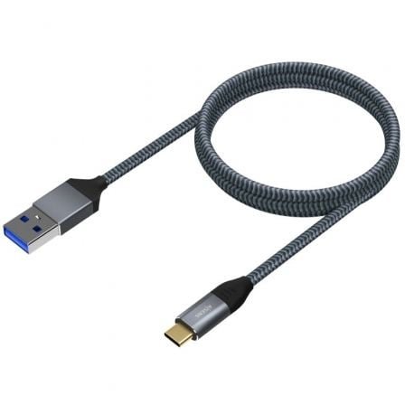 Cable usb 3.1 tipo-c aisens a107-0631/ usb tipo-c macho - usb macho/ hasta 27w/ 1250mbps/ 1m/ gris - Imagen 2