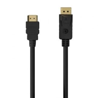 Cable conversor aisens a125-0551/ displayport macho - hdmi macho/ hasta 5w/ 2300mbps/ 1.5m/ negro