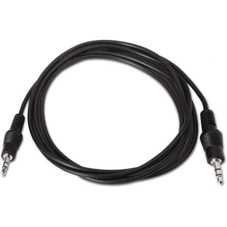 Cable estéreo aisens a128-0141/ jack 3.5 macho - jack 3.5 macho/ hasta 0.1w/ 30cm/ negro - Imagen 2
