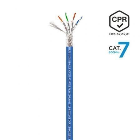 Bobina de cable rj45 sftp awg23 lszh cpr dca aisens a146-0664 cat.7/ 100m/ azul - Imagen 3