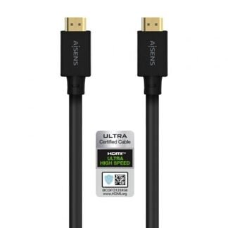 Cable hdmi 2.1 8k aisens a150-0680/ hdmi macho - hdmi macho/ 5m/ certificado/ negro