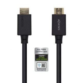 Cable hdmi 2.1 8k aisens a150-0423/ hdmi macho - hdmi macho/ 2m/ certificado/ negro